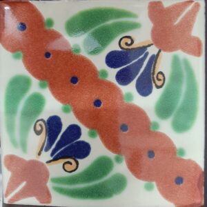 Acapulco on Cream Gloss Talavera Tile