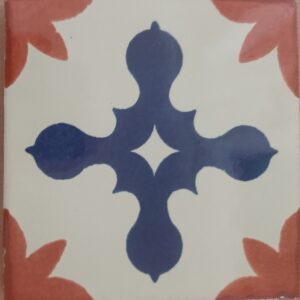Anturio on Cream Gloss Talavera Tile