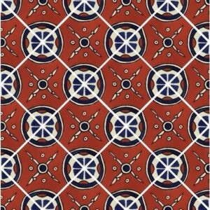 Inca on Cream Gloss Talavera Tile