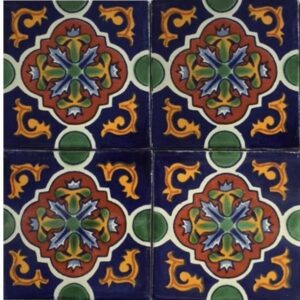 Navy-Rust Gloss Talavera Tile