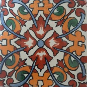 Sonora Browm on Cream Gloss Talavera Tile