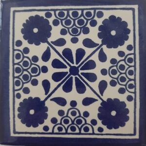 Navy-cream Gloss Talavera Tile