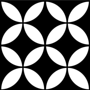 White Petal on Black Matt Bold