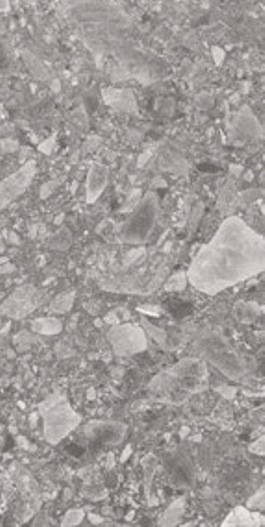 Charcoal Grey Grip Terrazzo Look Vintage Porcelain Tile