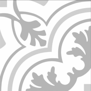 Soft Grey Vine on White Matt Bold
