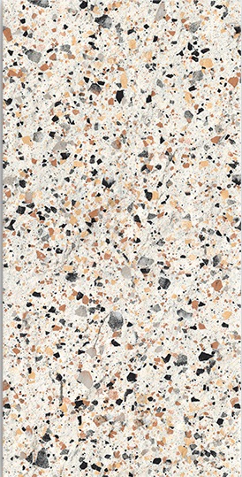 Cornsilk Ivory Matt Large Porcelain Chip Terrazzo Tile