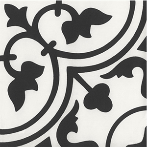 Black on White Encaustic Look
