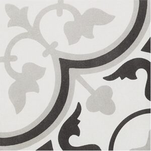 Taupe, Black and White Encaustic Look