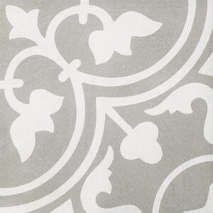 Taupe on White Encaustic Look