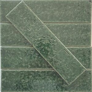 Emerald-green Gloss Rustic Stoveglaze
