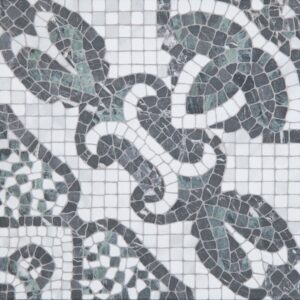 Verde Alpi-white Matt Tesserae Romanesque