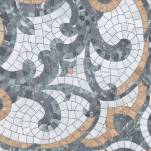 Verde Alpi – Tan Matt Tesserae Romanesque