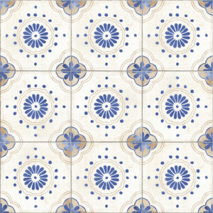 Blue on Cream Matt Nostalgic