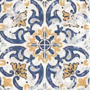 Blue Yellow Trofa Matt Rustic Nostalgic