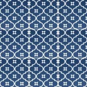 White Decor on Deep Blue Matt Arbor