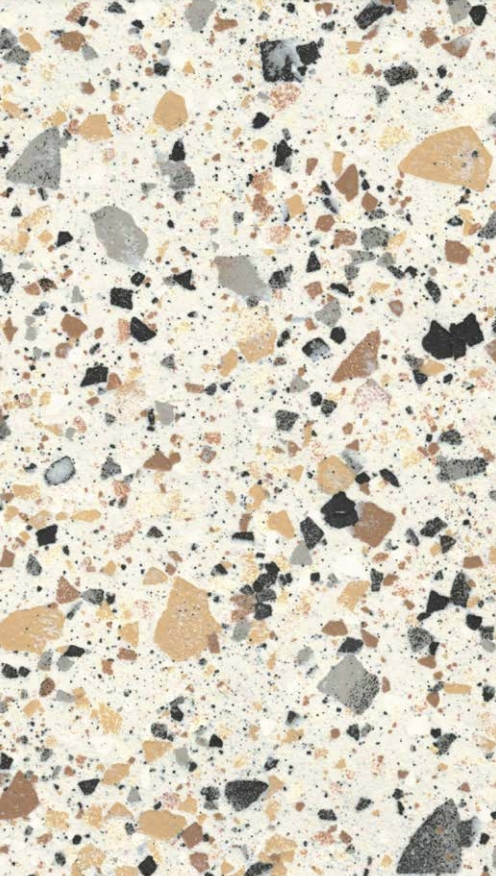 Cornsilk Ivory Matt Large Porcelain Chip Terrazzo Tile