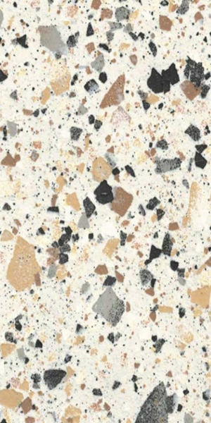 Cornsilk Ivory Outdoor Large Porcelain Chip Terrazzo Tile