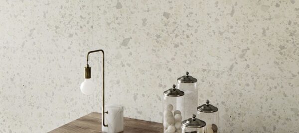 Zinc-grey Matt Large Porcelain Chip Terrazzo Tile