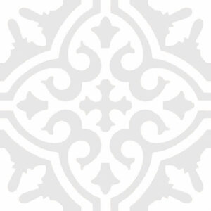Silver-grey Matt Stratton Encaustic Look Tile
