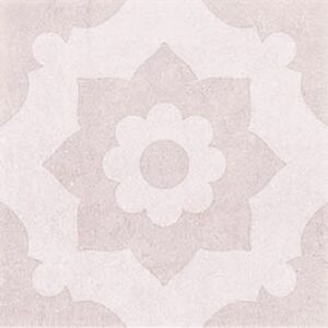 Blush Pink Fiore Matt Artisan Encaustic Look Tile