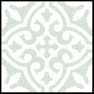 Soft Green Matt Stratton Encaustic Look Tile
