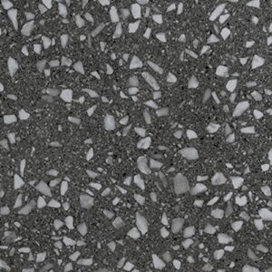Dark Grey Matt Terrazzo Look Porcelain Tile