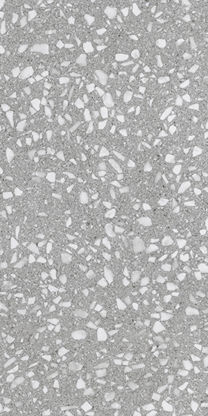 Mid Grey Matt Terrazzo Look Porcelain Tile