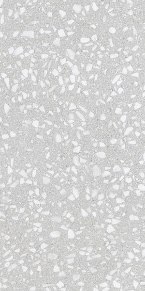 Light Grey Matt Terrazzo Look Porcelain Tile