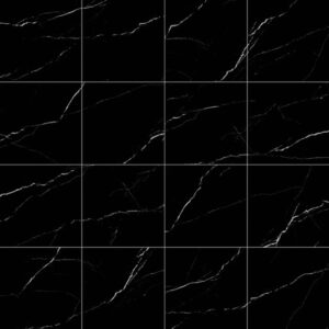 Nero Marquinia Polished Marble Look Porcelian Tile