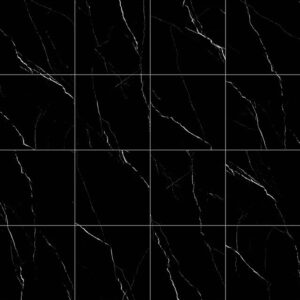 Nero Marquinia Polished Marble Look Porcelian Tile