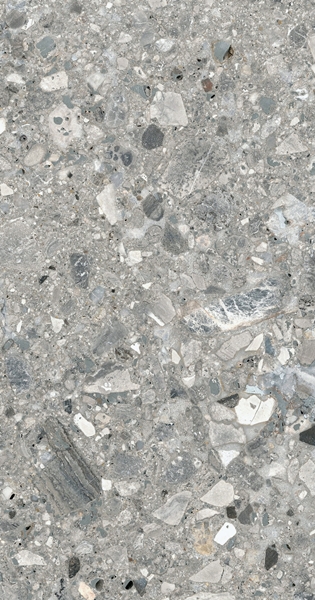 Mid Grey in/Out Finish Terrazzo Stone Look Porcelian Tile
