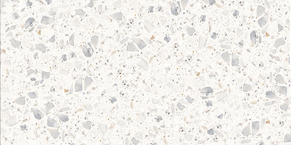 White-grey Grip Terrazzo Look Porcelain Tile