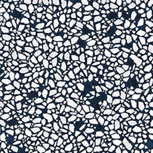 Navy White Staccato Rhapsody Terrazzo Look Tile