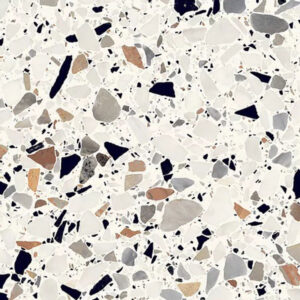 White Matt Terrazzo Look Porcelian Tile