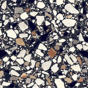 Black Matt Terrazzo Look Porcelian Tile
