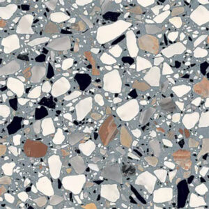Blue Matt Terrazzo Look Porcelian Tile