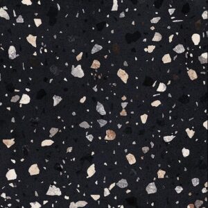 Black Matt Terrazzo Look Porcelian Tile