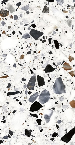 Multi Mix Stone Matt Terrazzo Look Porcelian Tile