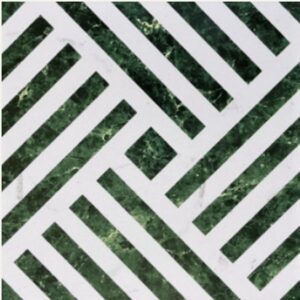 Green/White Matt Porcelain Tile
