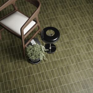 Olive Green Variegated Matt Subway Tile