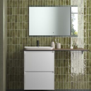 Olive Green Variegated Gloss Subway Tile