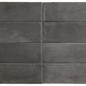 Charcoal Black Variegated Matt Subway Tile
