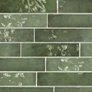 Green Variegated Tones Gloss Subway Tile