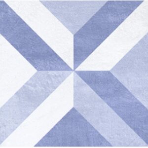 Blue Mix 3d Square Look Matt Nostalgic Encaustic Style Tile