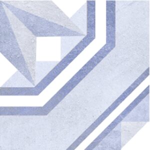 Blue Grey Matt Nostalgic Encaustic Look Tile