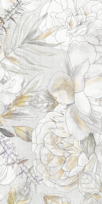Gold Grey Magnolia Matt Decor