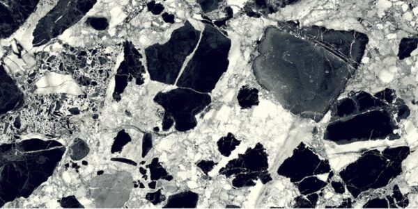 Black Stone Marble Look Gloss Tile