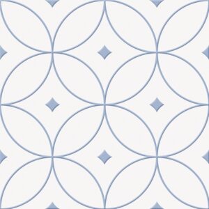 Blue Matt Encaustic Look Porcelian Tile
