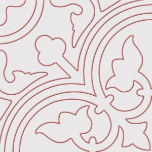 Red Matt Encaustic Look Porcelian Tile