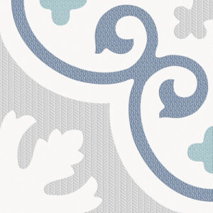 Grey Blue Green Encaustic Look Porcelian Tile